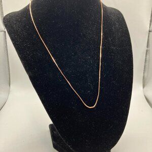 Stamped 925 Solid Sterling Rose Gold BOX Chain 18 inch New in Gift Box